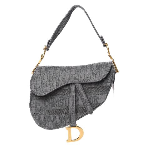 gray dior oblique embroidery|Bags .